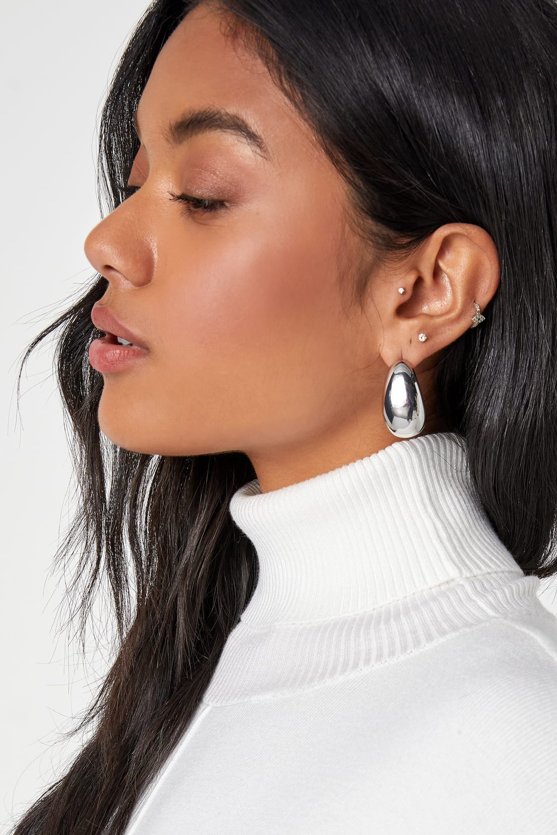 Confident Attitude Silver Teardrop Earrings | Lulus (US)