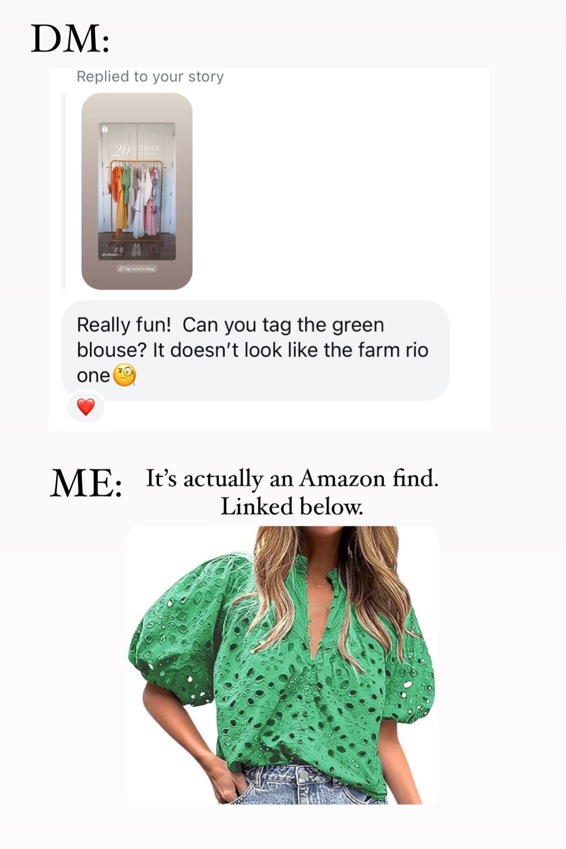 Amazon green top. Feminine and so beautiful. Runs tts. I ordered in size small 


#LTKTravel #LTKSummerSales #LTKSeasonal