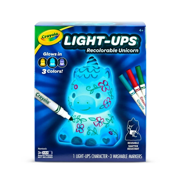 Crayola Light Ups, Unicorn, Reusable Holiday Craft, Glow In The Dark, Unicorn Gift for Kids, Room... | Walmart (US)