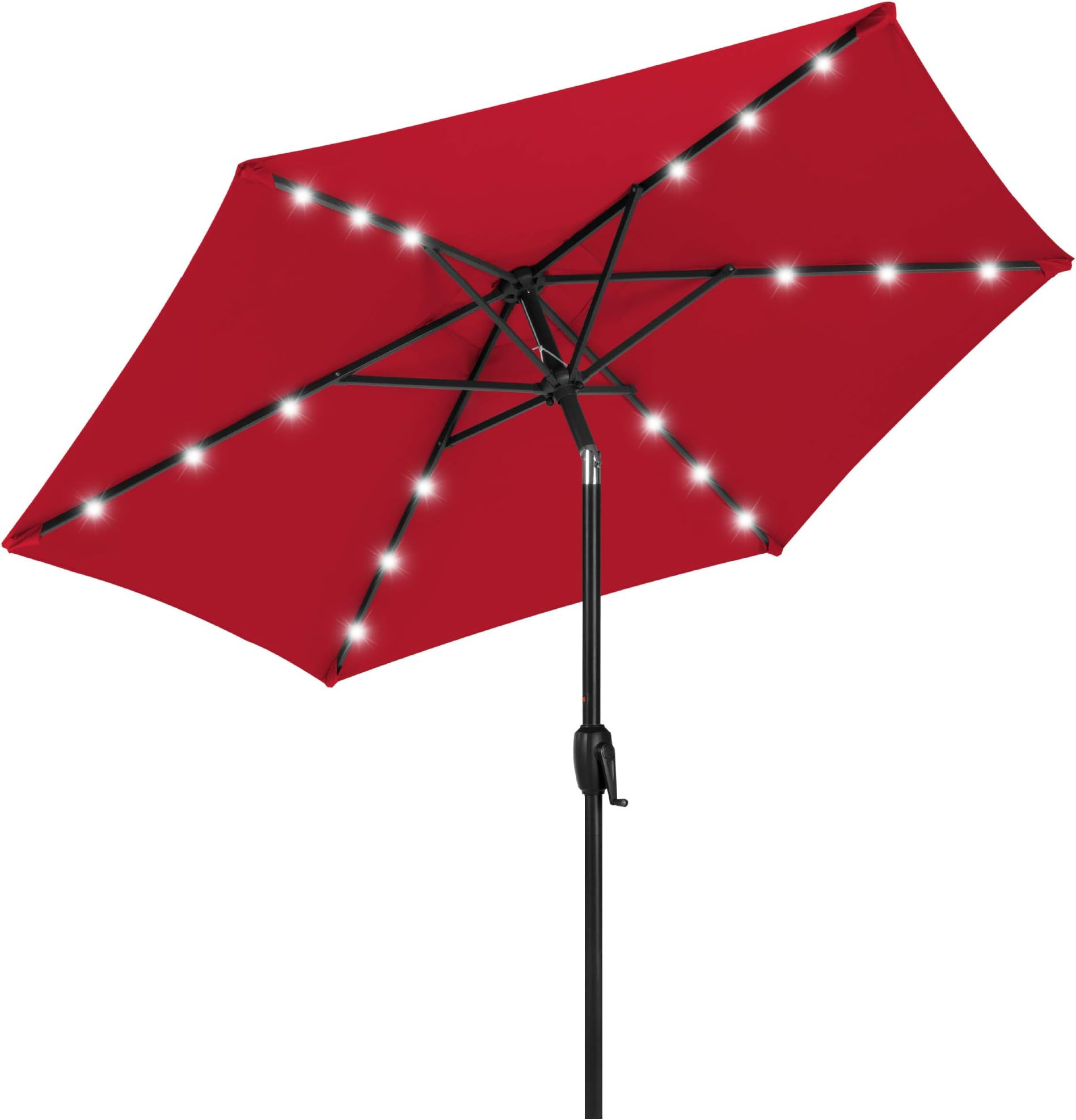 Blissun 9 ft Solar Umbrella 32 LED Lighted Patio Umbrella Table Market Umbrella with Tilt and Crank  | Amazon (US)