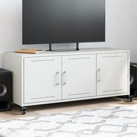 TV Cabinet White 100.5x39x43.5 cm Steel | Debenhams UK