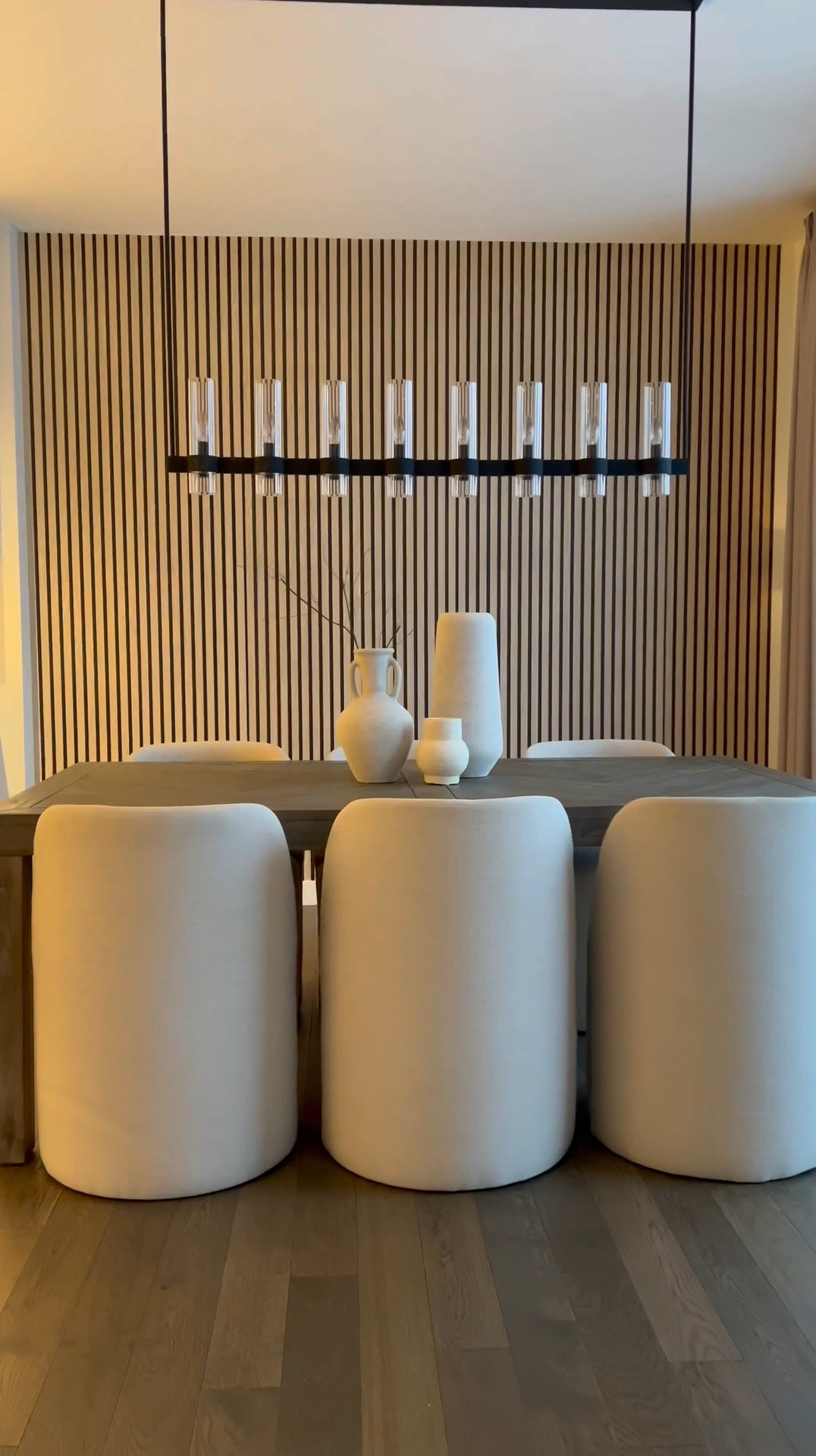 (I used color Wood A)

 Hey friend! ☺️

So here’s a simple way to upgrade your wall and get the wooden slat look with wallpaper! 🎉

Tips: 
Wallpaper is peel and stick so to remove, use a blow dryer so you don’t mess up your paint or drywall ☺️ I used 3 rolls. My wall is 9ft by 10.5ft 

This is by far the simplest wallpaper I’ve installed. The design is forgiving, so even if you overlap a bit more than you’d like, it isn’t noticeable… making install even simpler. 

I added plug in 16 ft LED light strips to the back of the mirror. Color is warm white or 3000K. 🔌 My mirror is 83inches in height by 48 inches. 🪞 

The sconces are my favorite addition to this wall! They are rechargeable. 🎉 They attach to the wall in two ways - They come with screws & a peel and stick adhesive….. which attaches to a magnetic metal piece which makes the sconce removable without having to reinstall it. 💕

I’ve linked the rest of the items below! ☺️


#LTKVideo 

#LTKHome #LTKStyleTip
