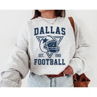 Vintage Dallas Cowboy Football Crewneck Sweatshirt T-Shirt | Etsy (US)