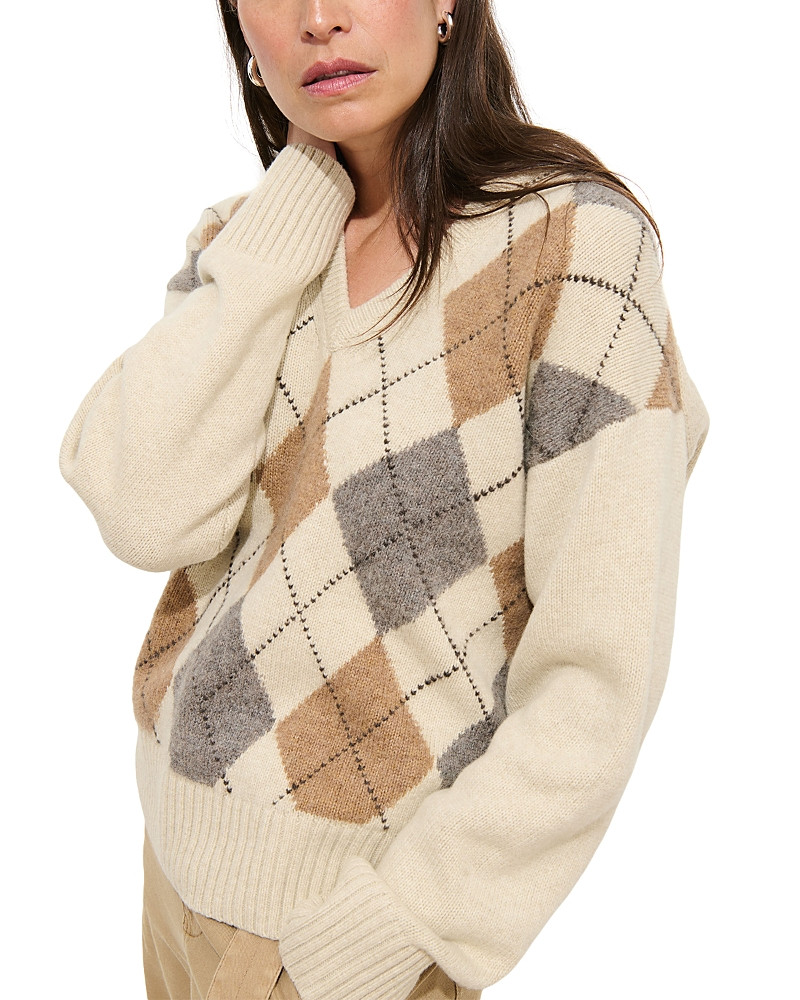 Alex Mill Campbell Argyle V Neck Sweater | Bloomingdale's (US)