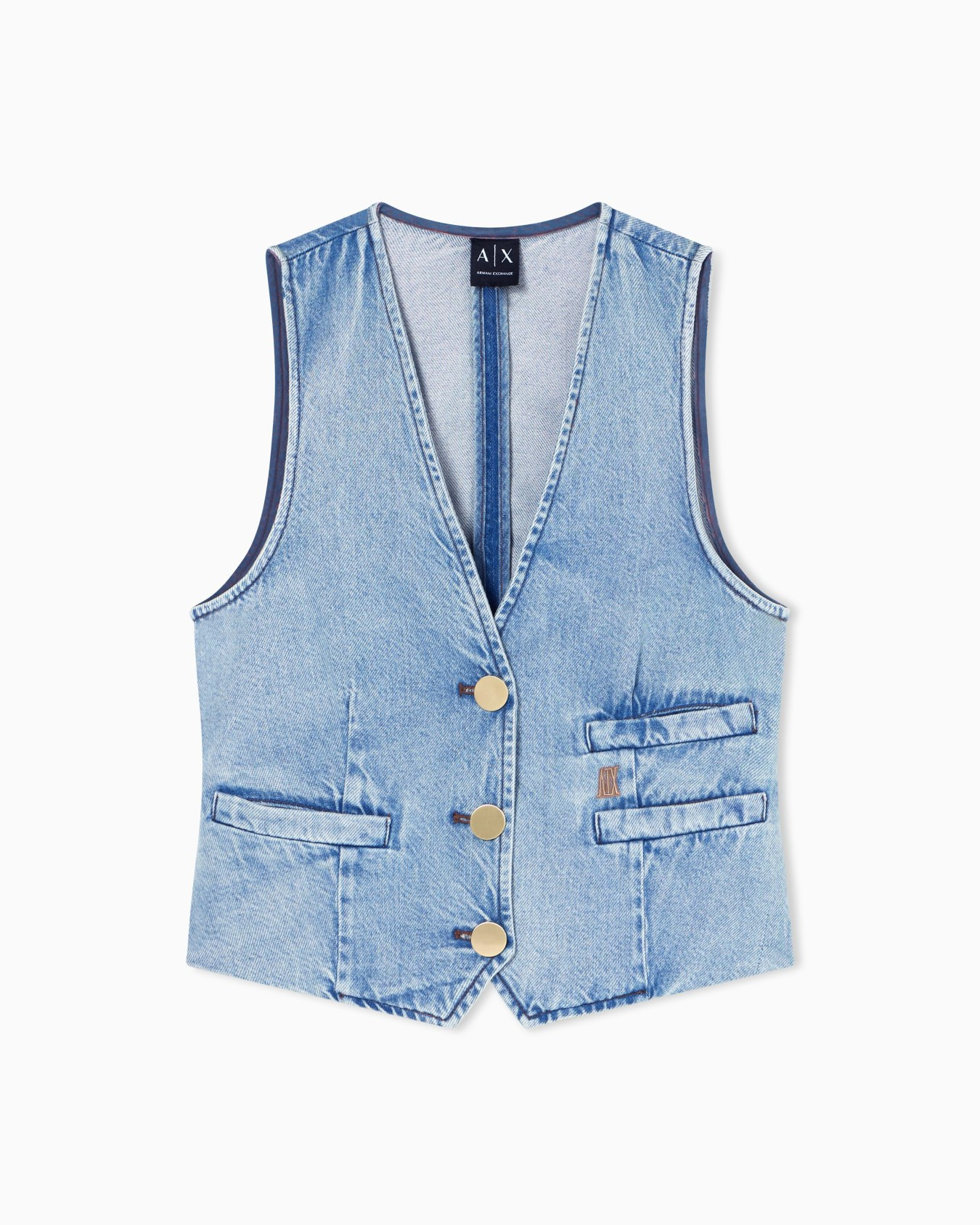 Leichte Weste aus Baumwolle und Lyocell-Denim | Armani DE