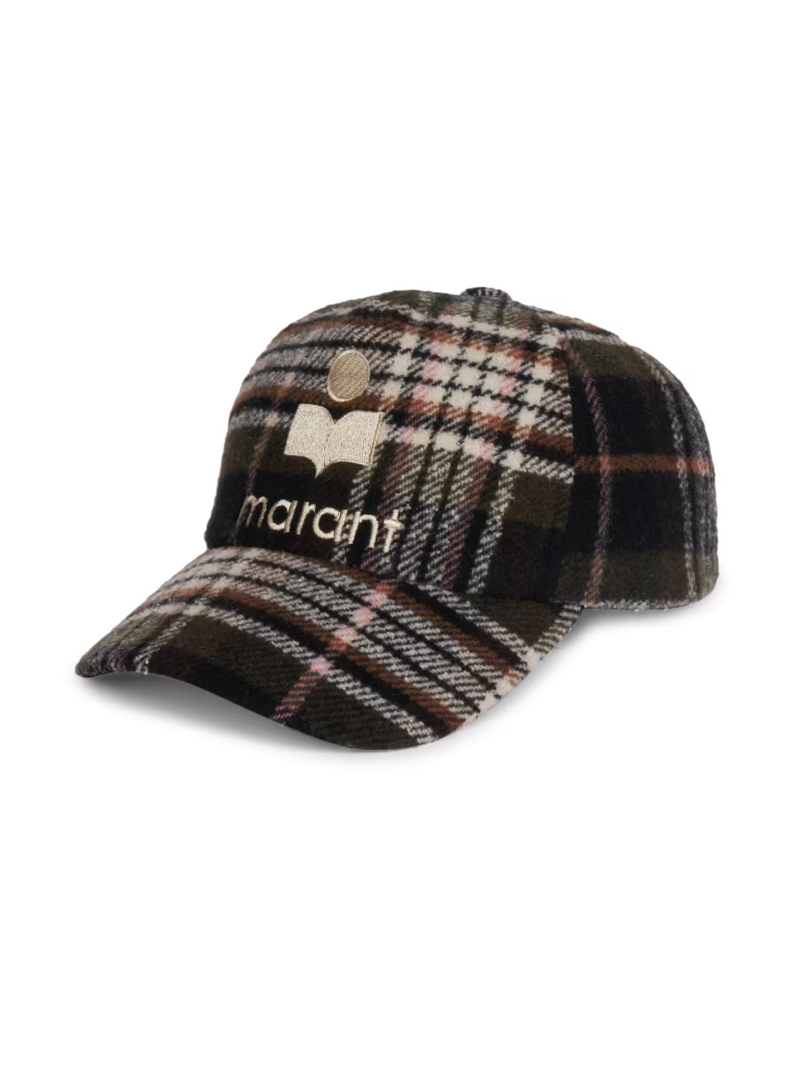 Tyron Wool-Blend Check Baseball Cap | Saks Fifth Avenue