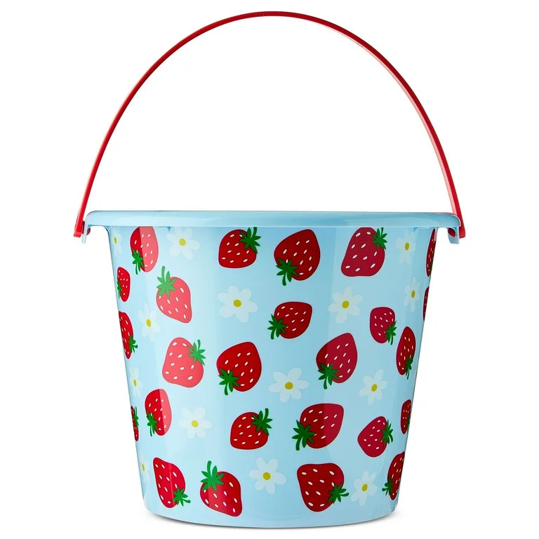 Easter Jumbo Strawberries Plastic Bucket, Multicolor, Way To Celebrate, 11" x 9" | Walmart (US)