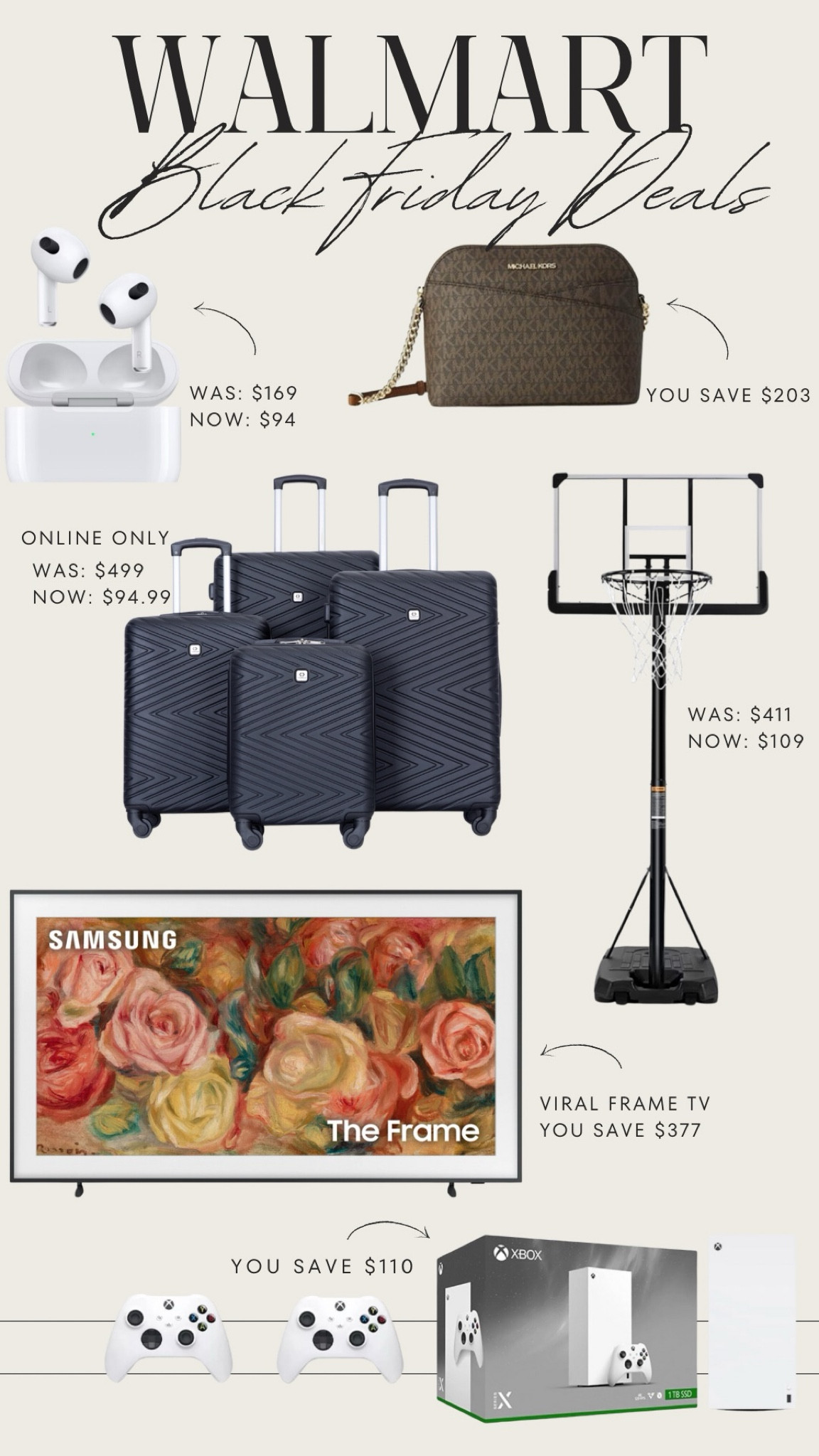 These deals are MAJOR savings for Christmas. Get your shopping done early 🎄✨

@walmart #walmartdeals #walmartpartner

#LTKSaleAlert #LTKGiftGuide #LTKHoliday