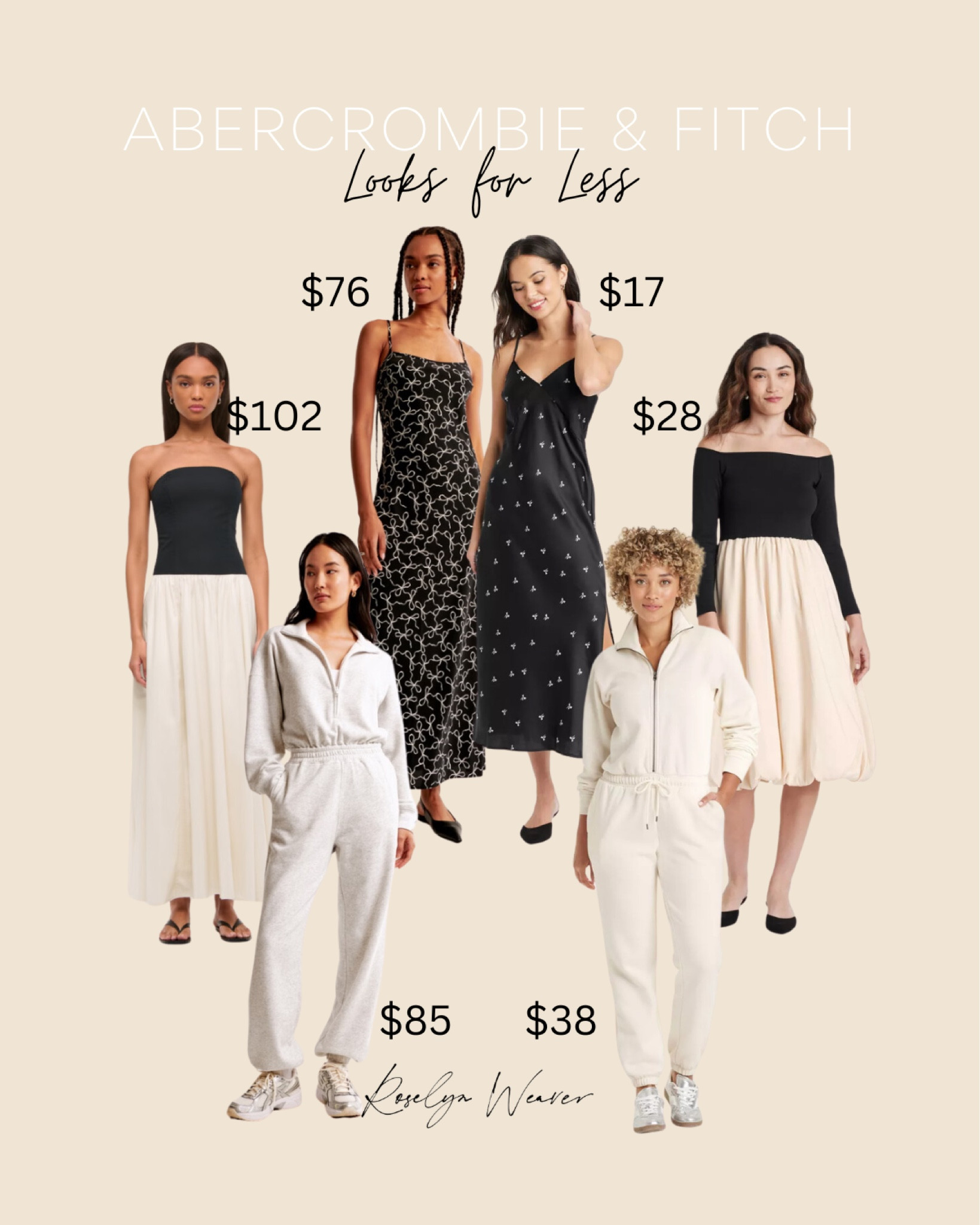 Abercrombie & Fitch looks for less 

Mini bow satin slip dress, travel outfit, jumpsuit, maxi dress, midi dress, bubble skirt dress 

#LTKStyleTip #LTKSaleAlert #LTKFindsUnder100