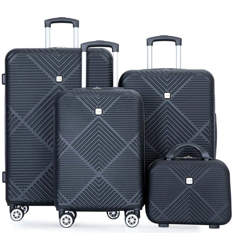 Tripcomp Luggage Sets 4 Piece Suitcase Set (14/20/24/28)Hardside Suitcase with Spinner Wheels Lig... | Walmart (US)