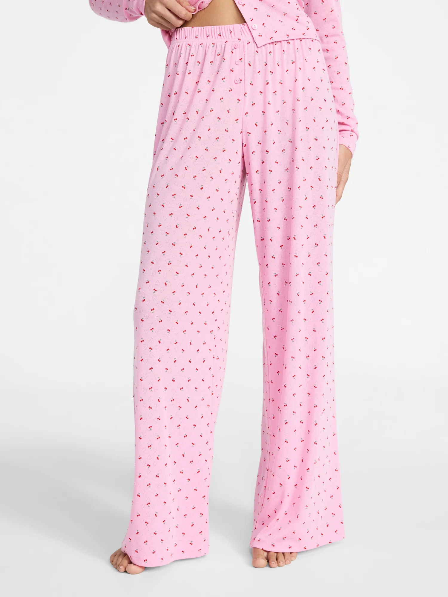 No Boundaries Sleep Pointelle Knit Pants, Women’s XXS-3X | Walmart (US)