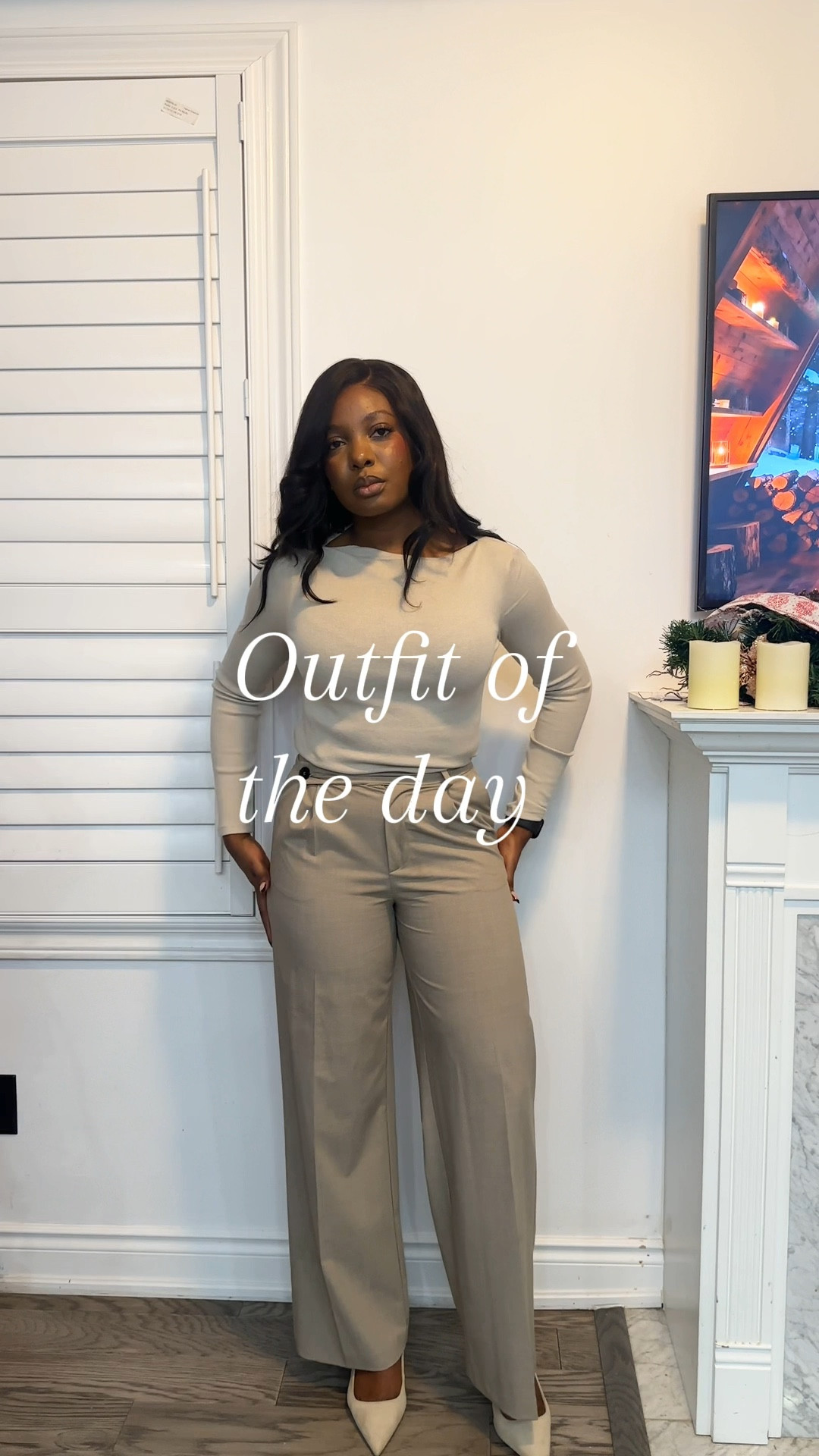 Wide leg pants, long sleeve top, pumps and wool coat

#LTKcanada #LTKwinter #LTKworkwear