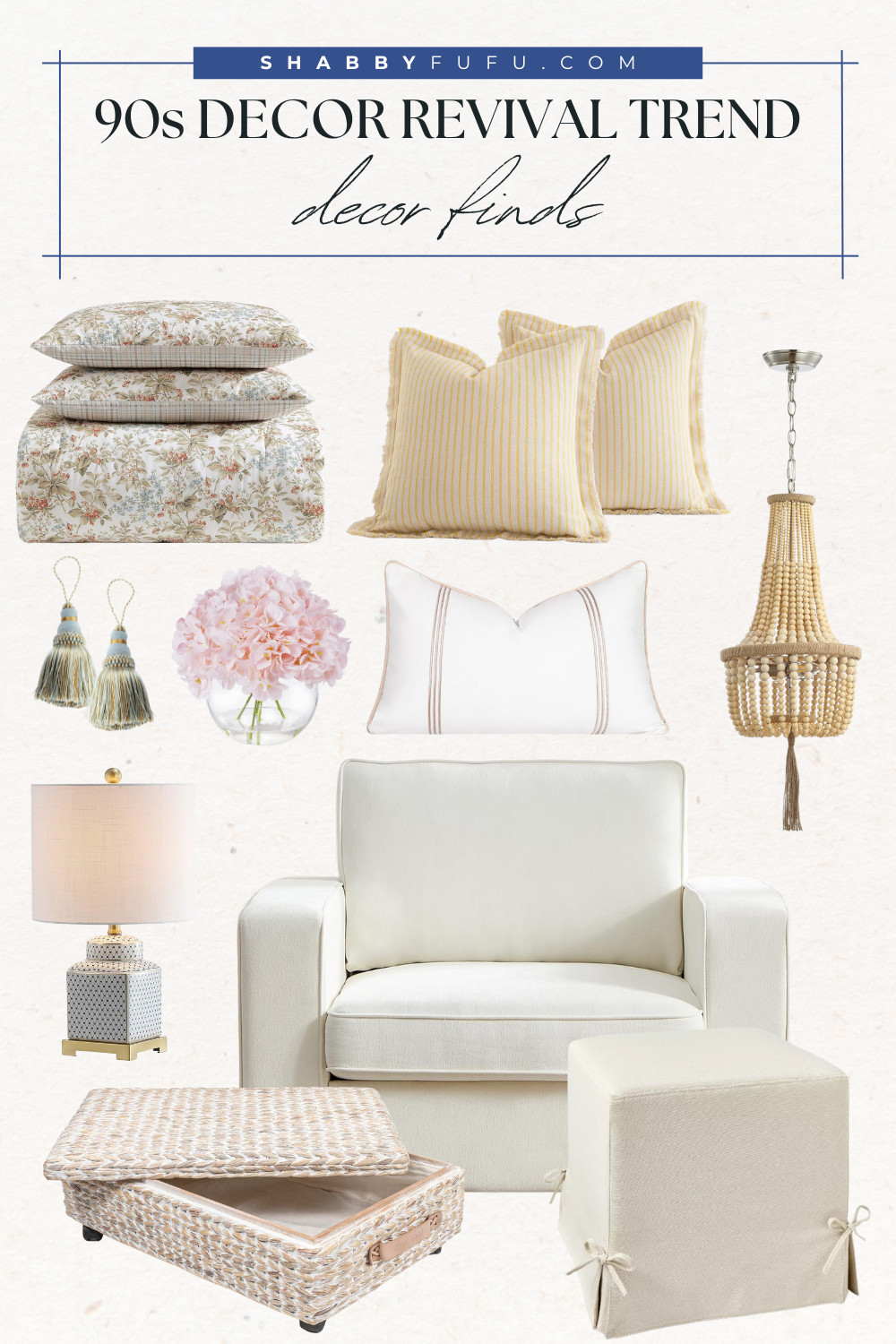 Loving these soft florals and creamy neutrals! These 90s-inspired textiles add cozy comfort to any room. That beaded chandelier? Pure vintage charm with a fresh twist! 
#liketkit #ltkdecor #amazonhome #homedecor #90s #stylishhome #amazondecor  

 

#LTKSeasonal #LTKHome #LTKStyleTip