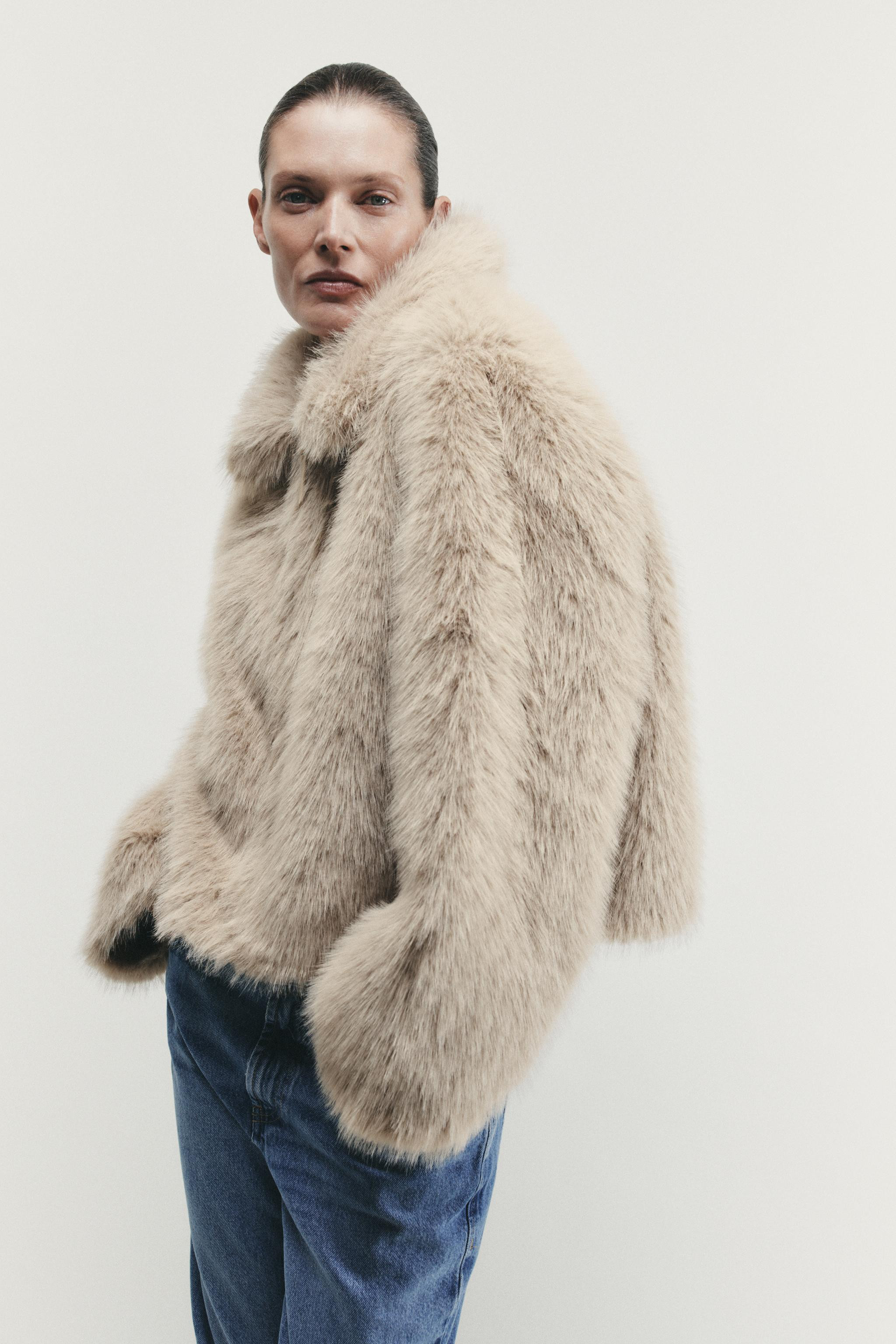 DOUBLE-FACED FAUX FUR JACKET | Zara US