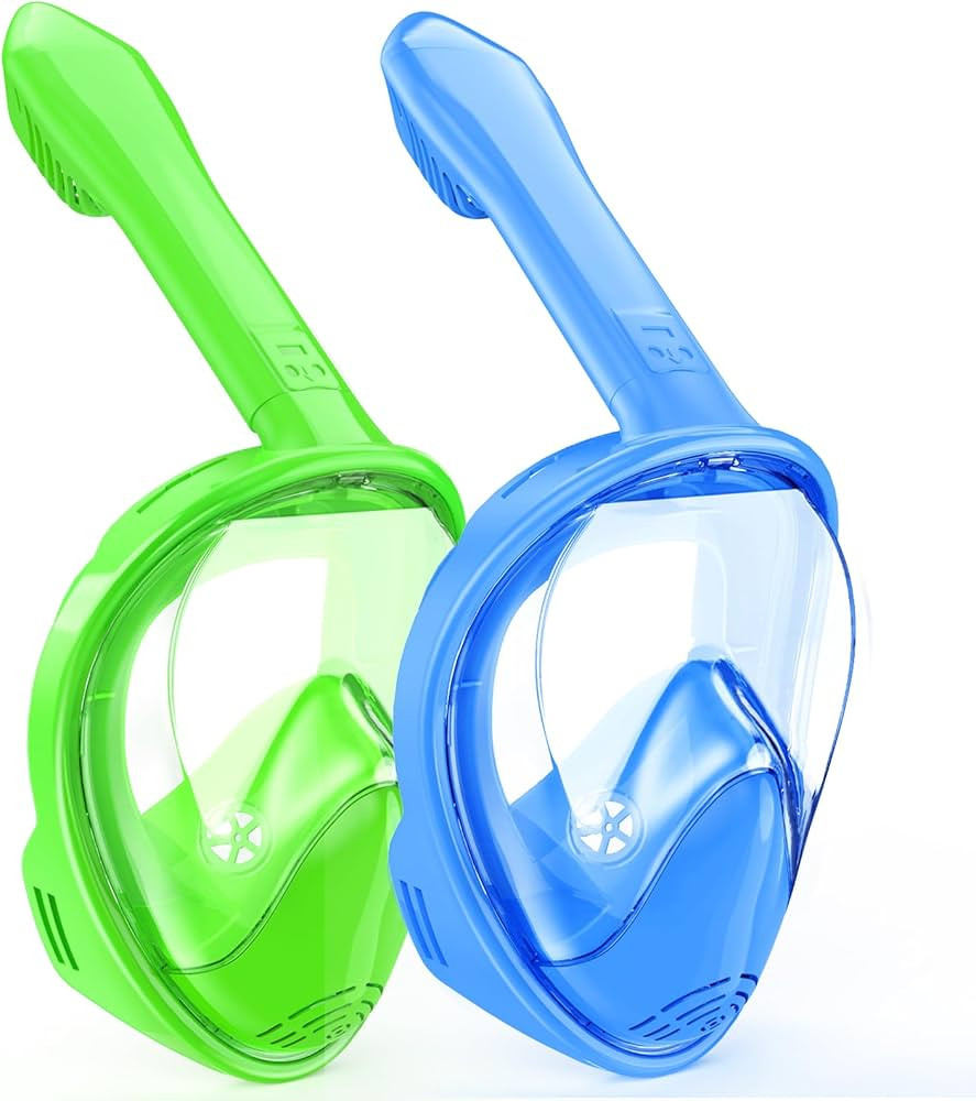 Kids Snorkel Mask Full Face, Snorkeling Gear for Kids with Camera Mount, 180 Degree Panoramic Vie... | Amazon (US)