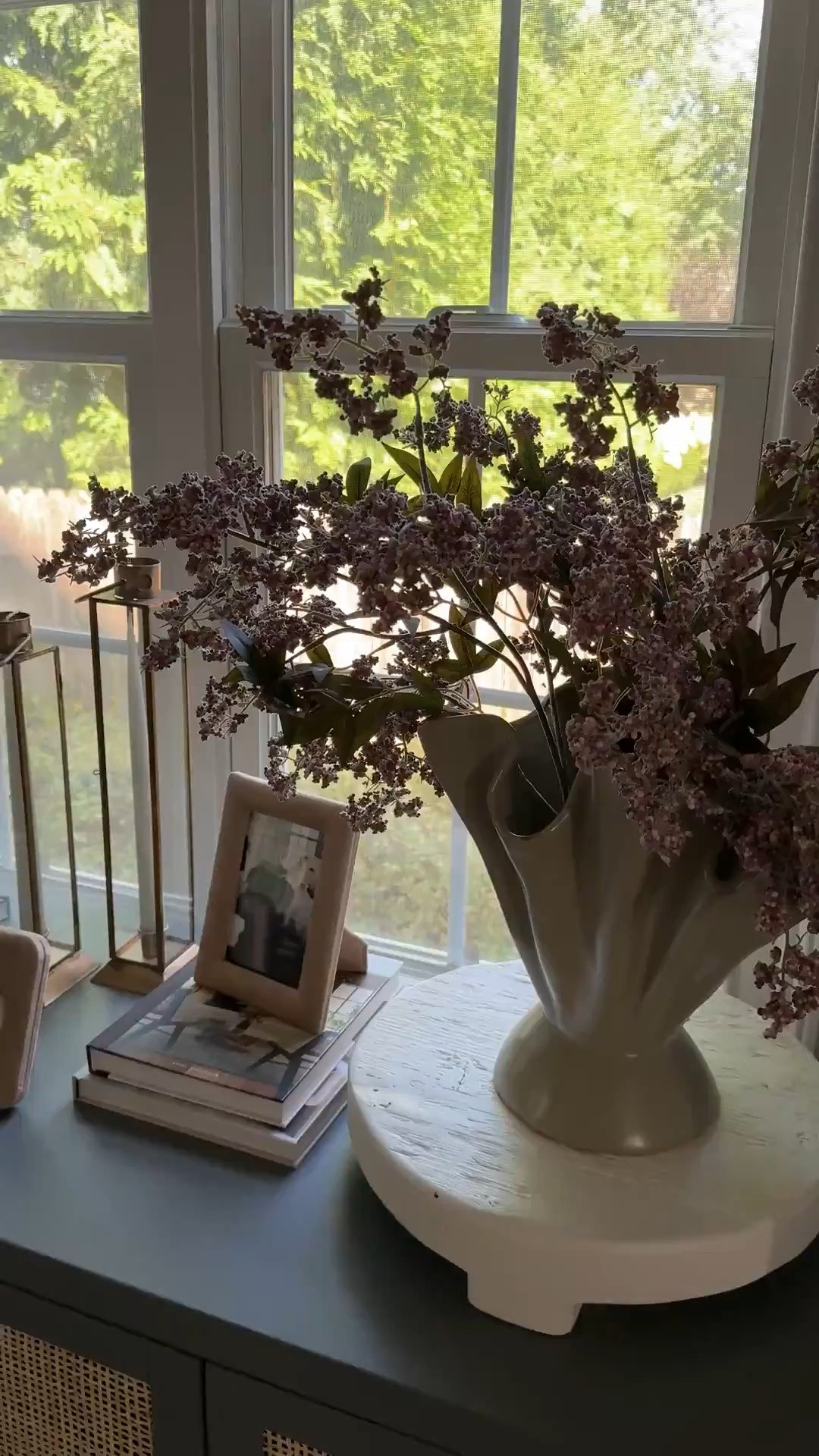This floral arrangement is such a beautiful way to bring in texture and softness. I love the sculptural vase paired with the delicate blooms and coffee table books for a simple, collected look that works year-round.

floral arrangement, decorative vase, faux flowers, vase styling, coffee table decor, console table decor, organic home decor, neutral home decor, living room styling, timeless interiors, collected home style, girlonthehudson

#LTKHome #LTKSeasonal #LTKdayinmylife