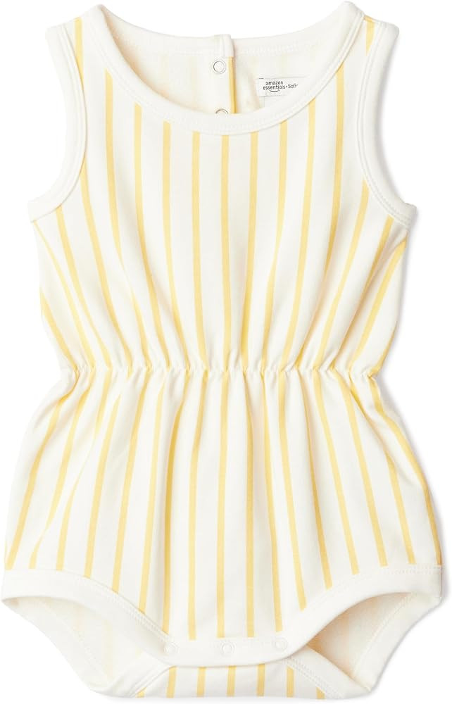 Amazon Essentials x Sofia Grainge Baby Girls' Lightweight French Terry Sleeveless Shorts Romper | Amazon (US)
