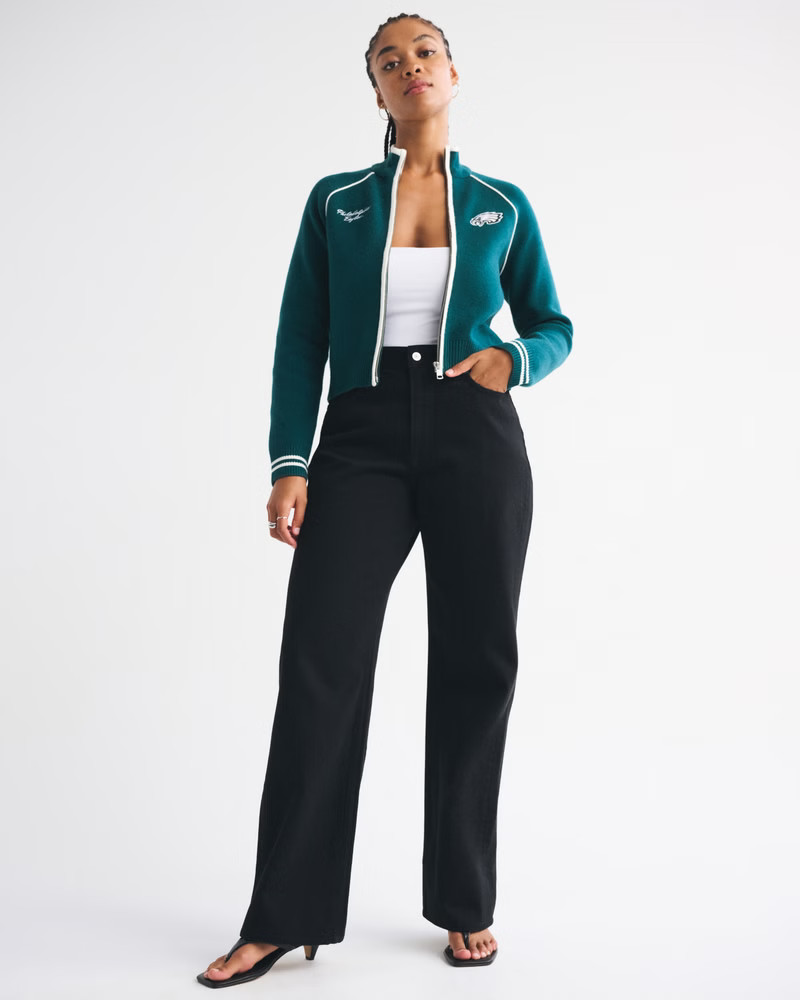 Curve Love High Rise Loose Jean | Abercrombie & Fitch (US)