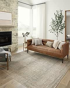 Amazon.com: Angela Rose x Loloi Aubrey Collection AUB-03 Jade / Natural, Traditional 5'-0" x 7'-0... | Amazon (US)