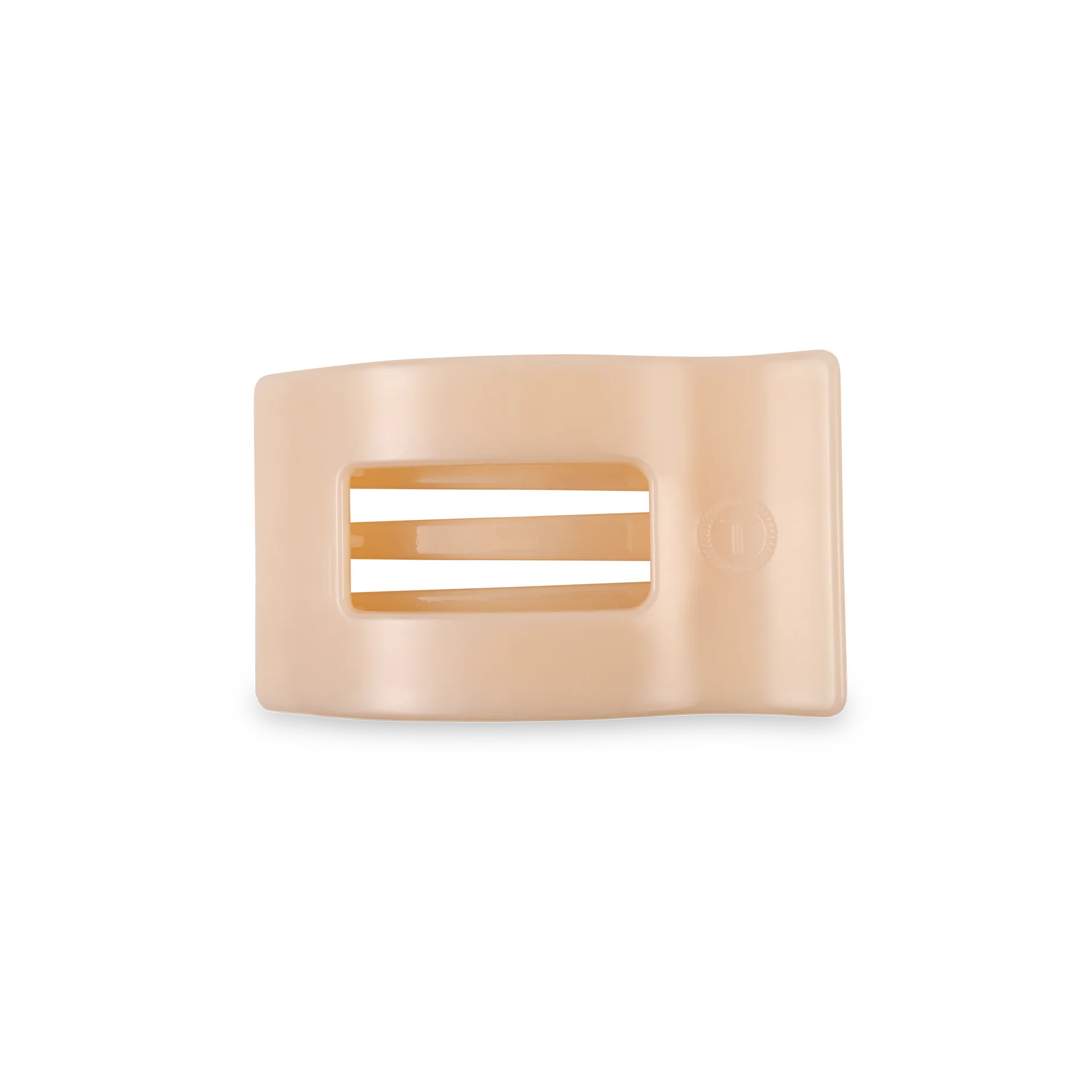 Almond Beige Small Flat Rectangle Hair Clip | TELETIES