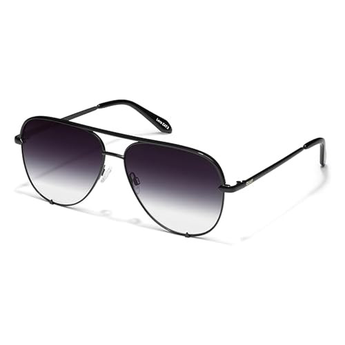 QUAY High Key Large Polarized Aviator Sunglasses, Small Fit, Gradient, UV Protection Unisex Sunglasses, Oversized Fashion Accessories for Casual Use, Running, Walking | Amazon (US)