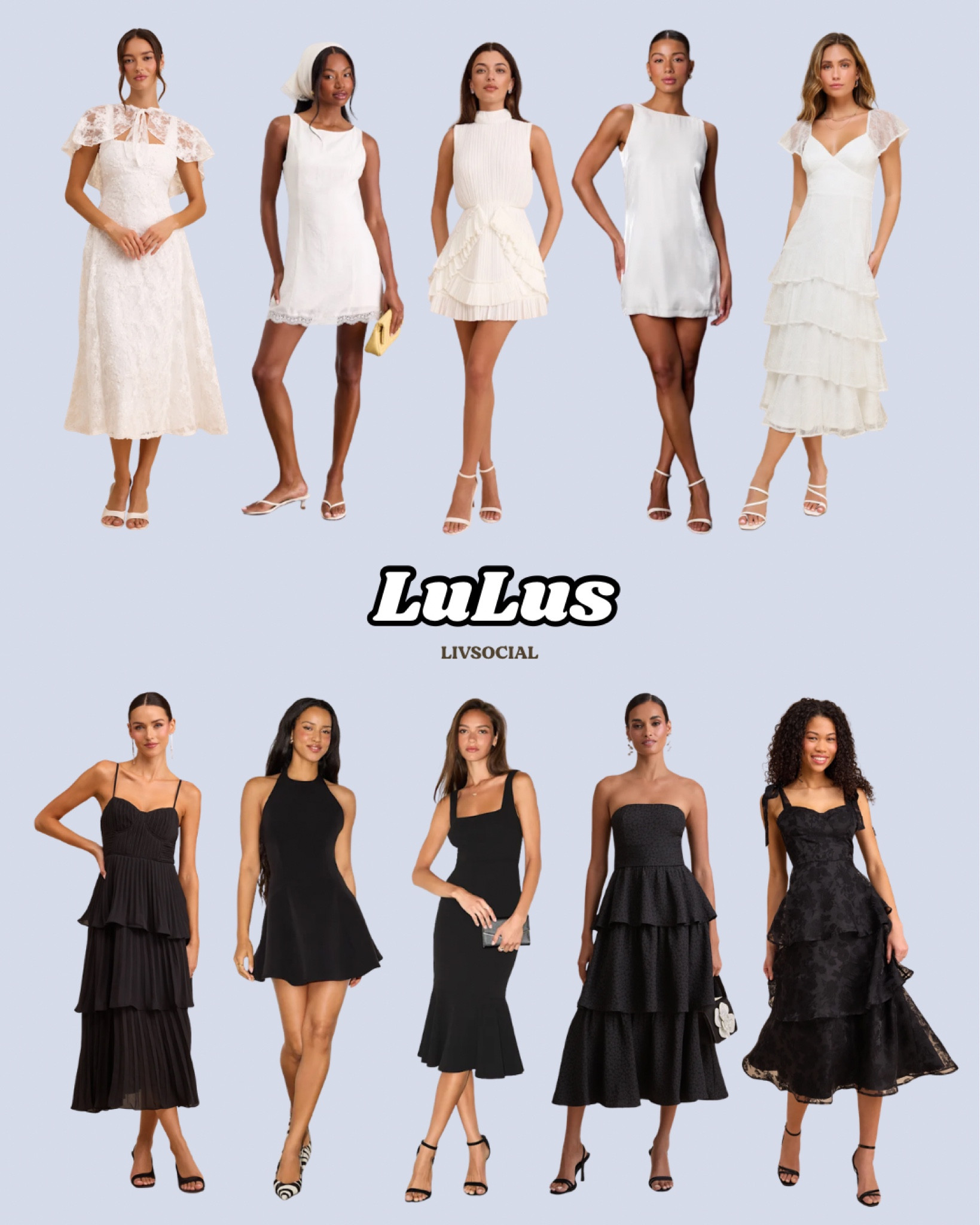 Graduation Dresses from Lulus 

graduation dresses, grad dresses, white dresses, black dresses, college graduation dress, high school graduation dress, formal dresses 