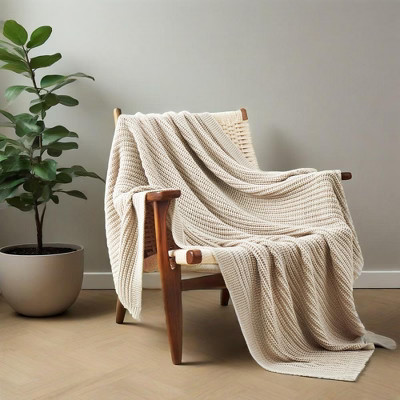 Peace Nest 50"x60" Chunky Knit Throw Blanket Warm Comfort Woven Blanket, Khaki | Target