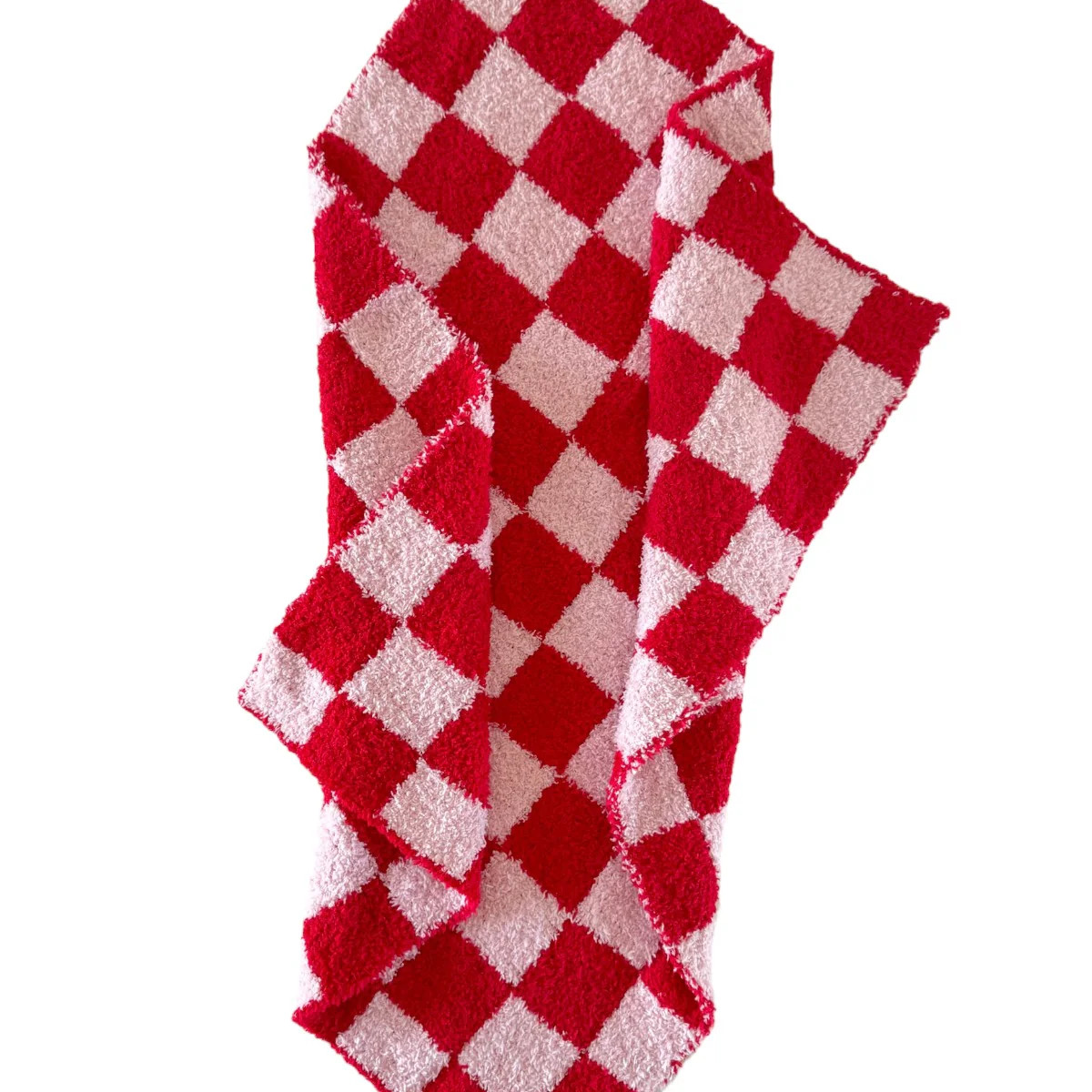 Phufy® Bliss Checkerboard Mini Blanket, Red/Strawberry | SpearmintLOVE
