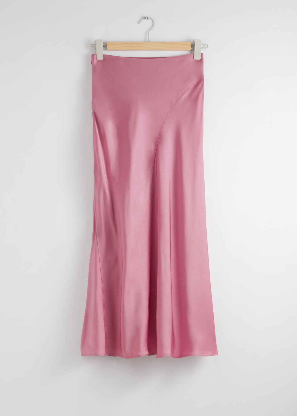 Satin Midi Skirt - Pink | & Other Stories (EU + UK)