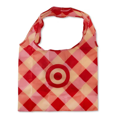 Reusable Bag Foldable Pocket Bag Summer Cherry Plaid | Target