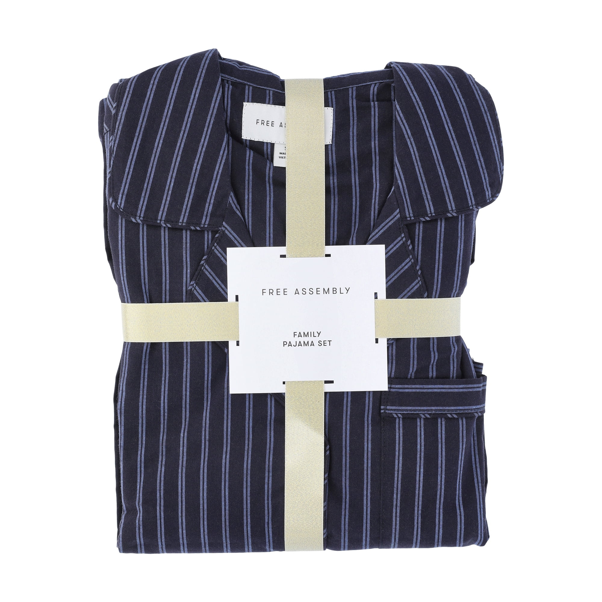 Free Assembly Matching Family Pajamas Women's Cotton Notch Collar Top and Pants Gift Set, 2-Piece... | Walmart (US)