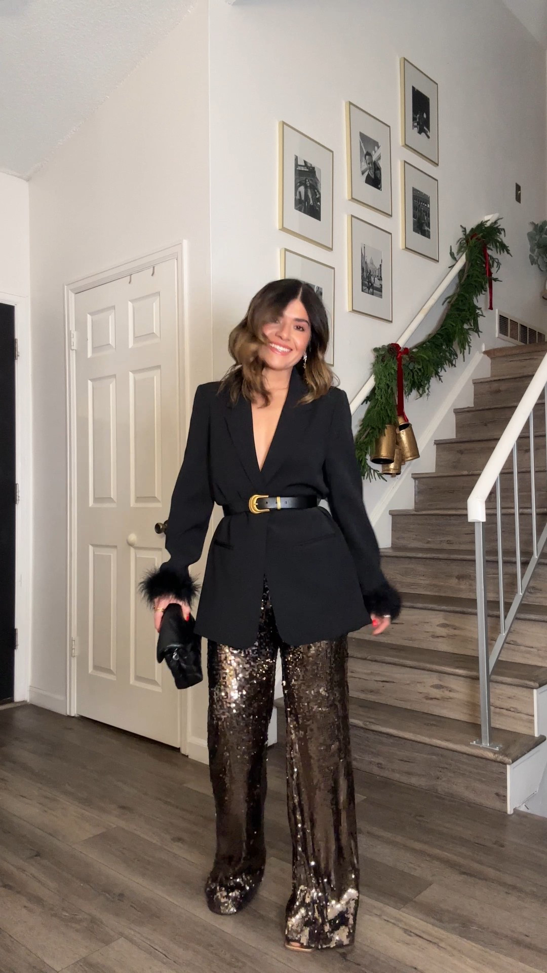 I still can’t get enough of these pants! They are so good! Currently available in 3 colors and all sizes! 
Blazer is sold out! Linking similar ones. 
Pants run tts. I’m wearing size small

#LTKootd #LTKHoliday #LTKFindsUnder50