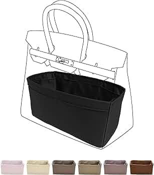DGAZ Purse Organizer Silky Smooth,Silk,Luxury Handbag Tote in Bag Shapers, Women- Fits Birkin25/3... | Amazon (US)