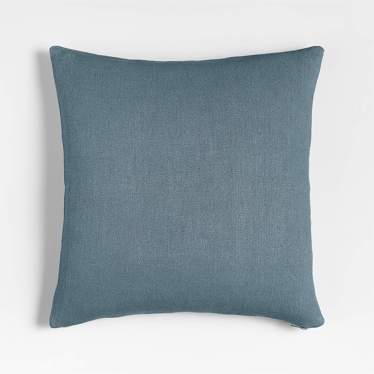 Relaxed Linen Layering 20"x20" Blue Throw Pillow Cover + Reviews | Crate & Barrel | Crate & Barrel