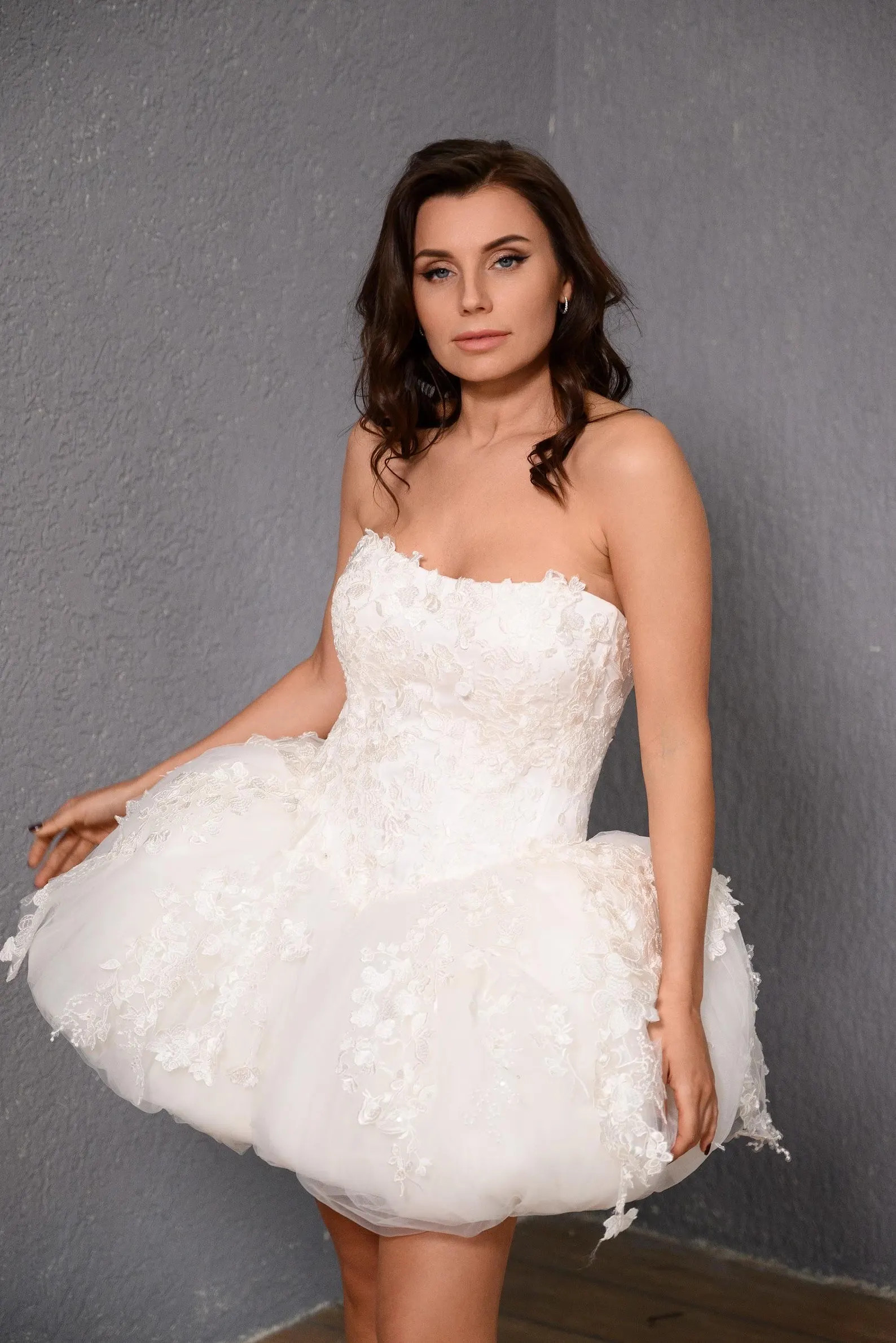 Short Wedding Dress With Bubble Skirt – Reception, After Party, Elopement Bridal Mini Dress –... | Etsy (US)