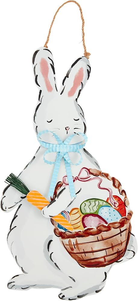 Mud Pie Tin Bunny Door Hanger; 26" x 14 1/2" | Amazon (US)