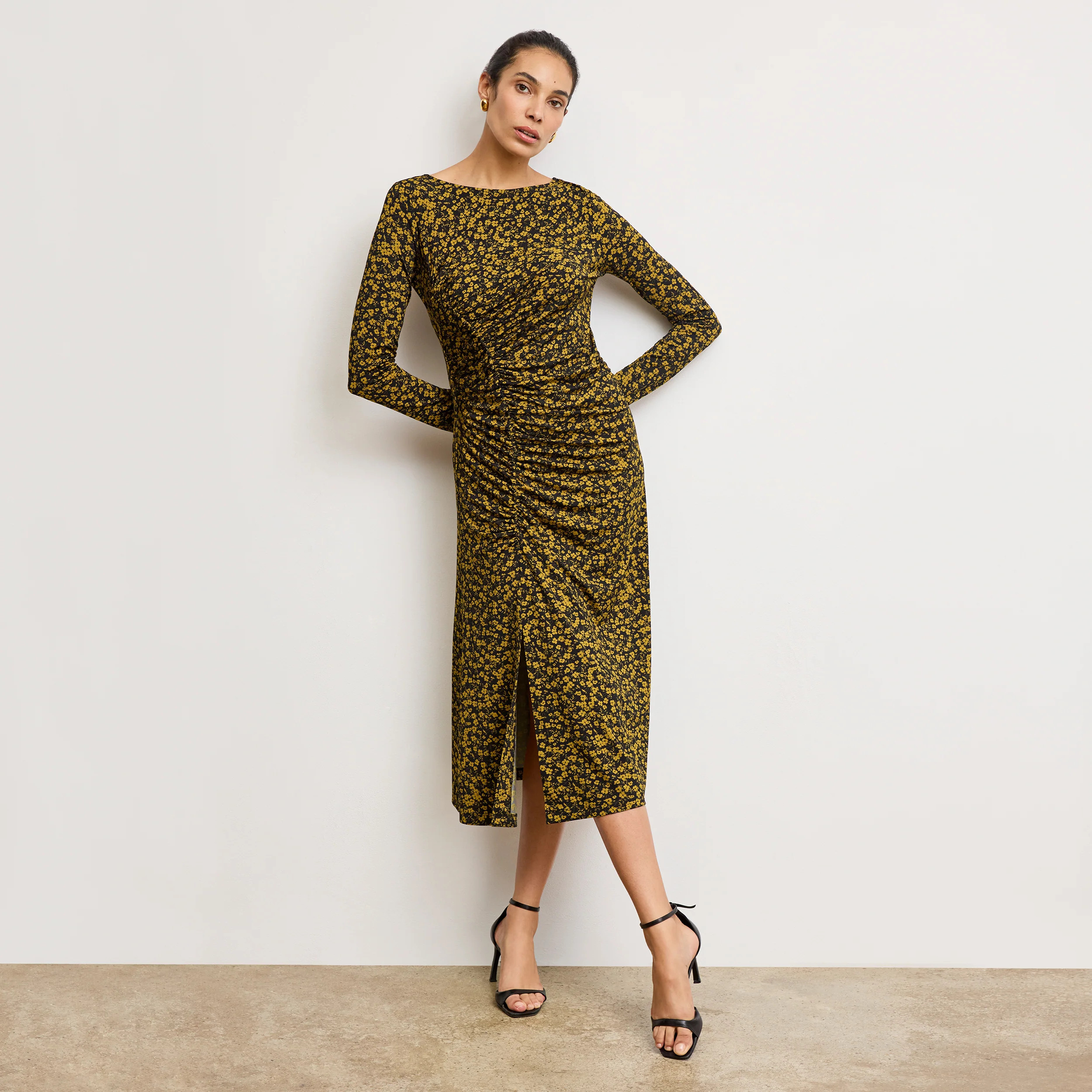 Rani Slinky Dress - Printed Jersey :: Bloom Print | MM LaFleur
