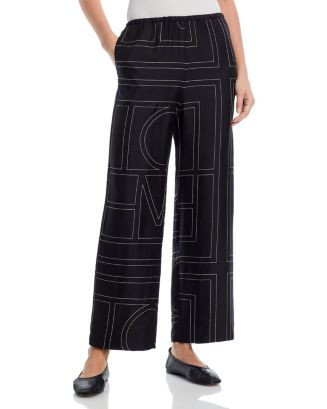 Monogram Silk Pajama Bottoms | Bloomingdale's (US)
