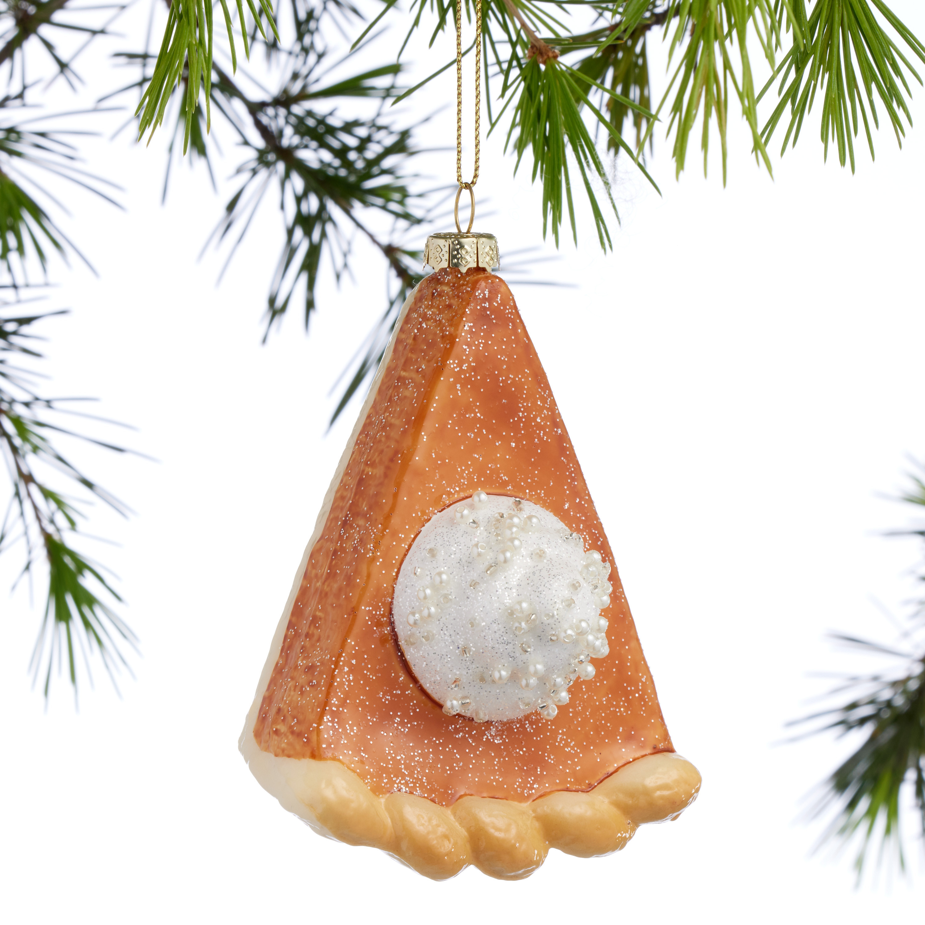 Glass Pumpkin Pie Slice Ornament | World Market