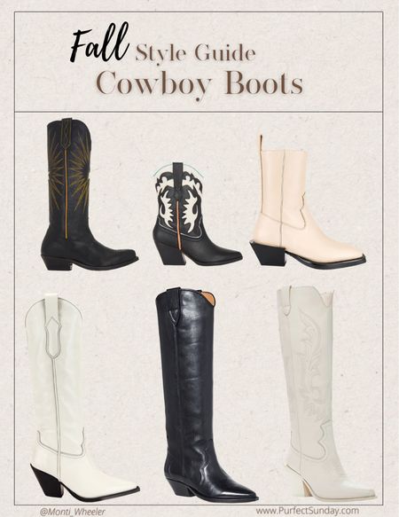 Cowboy boots are one of Falls big trends
Knee high boots and ankle booties alike    

#LTKshoecrush #LTKstyletip #LTKSeasonal