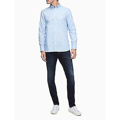 Solid Cotton Stretch Button-Down Dress Shirt | Calvin Klein (US)