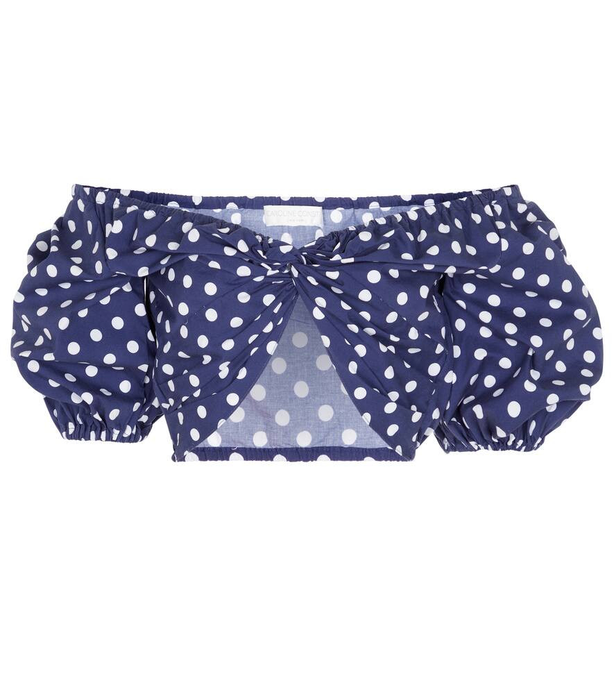 Caroline Constas Rhys polka-dot crop top | Mytheresa (US/CA)