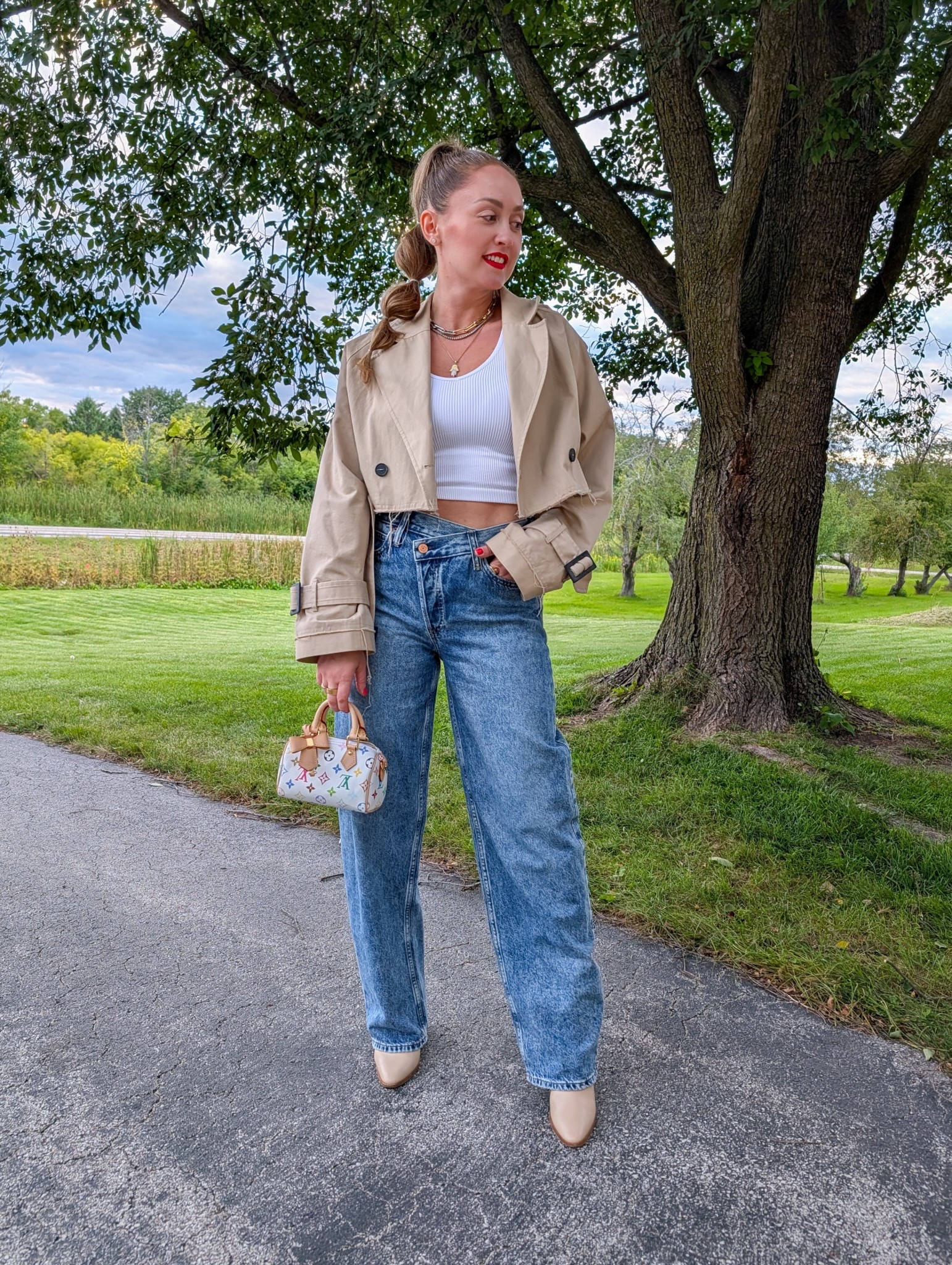 Transitional fall ootd #fallootd #falloutfit #celineshoes #nudeboots #shorttrench #trenchcoat #trench #casualfall

#LTKFindsUnder100 #LTKSaleAlert #LTKStyleTip