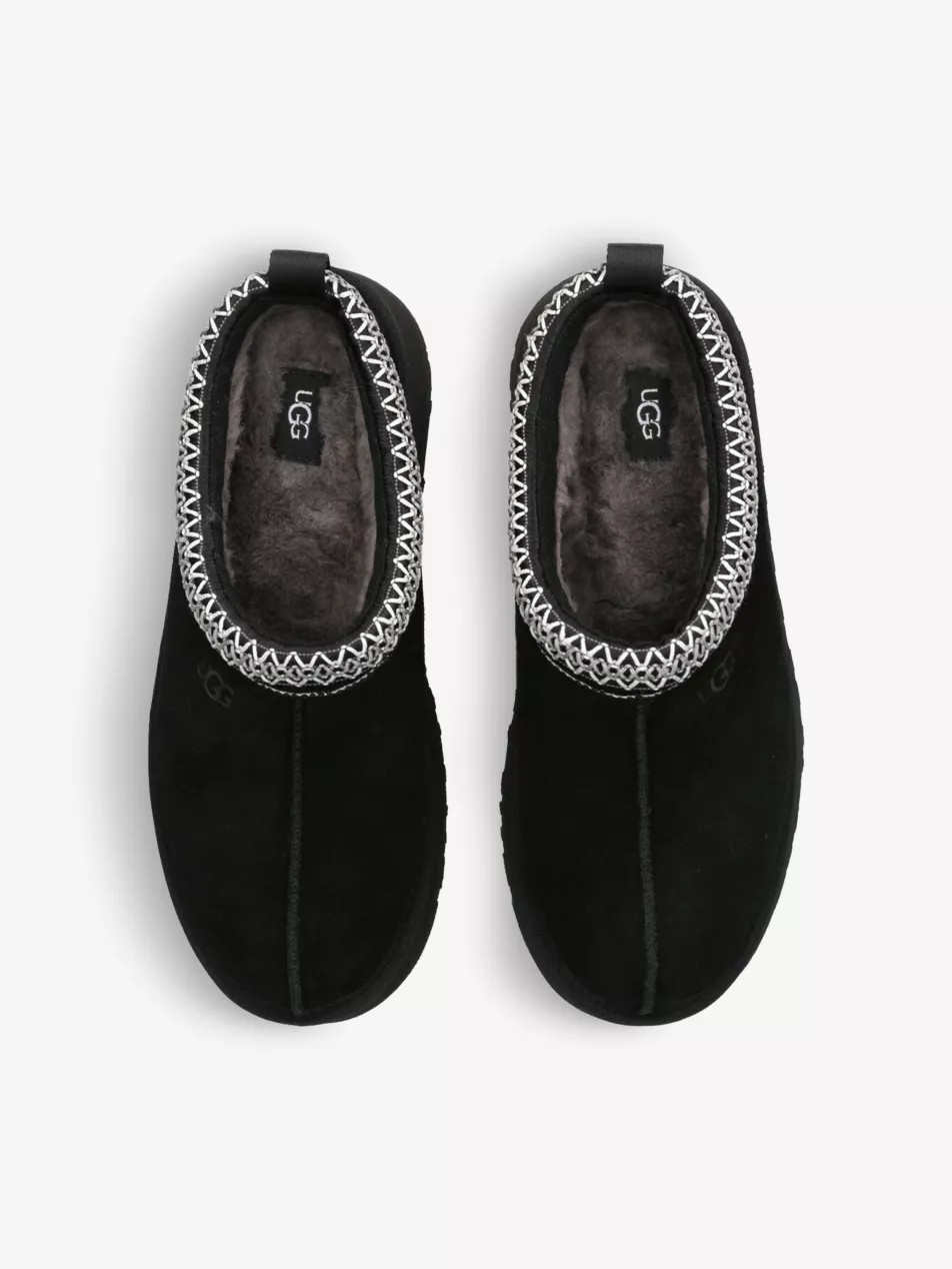 Tazz platform shearling-lined suede slippers | Selfridges