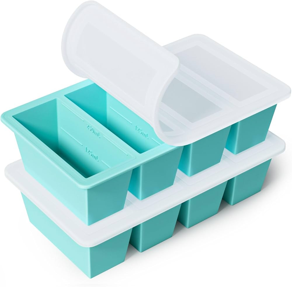 Silicone Freezer Tray for Soup Cube: GGOW Silicone Freezing Tray for Broth Sauce Storage - Freeze... | Amazon (US)