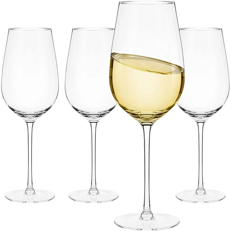 Elixir Glassware Copas de Vino Blanco de Cristal Hechas a Mano, Juego de 4, 18 oz, Modernas | Walmart (US)