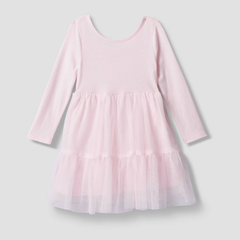 Toddler Girls' Long Sleeve Tulle Dress - Cat & Jack™ Pink | Target
