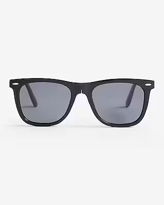 Foldable Black Angular Sunglasses | Express