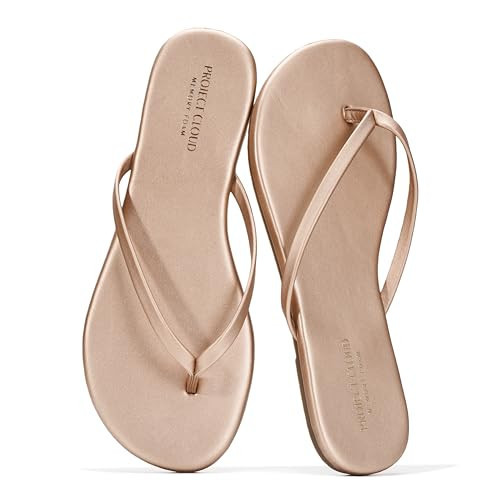 Project Cloud Flip Flops for Women Footwear- Lightweight and Memory Foam Insole Sandals for Women 2026 - Durable Non-Slip Beach Essentials Flats for Women Sandals (Foundations,RSGD,5.5M) | Amazon (US)