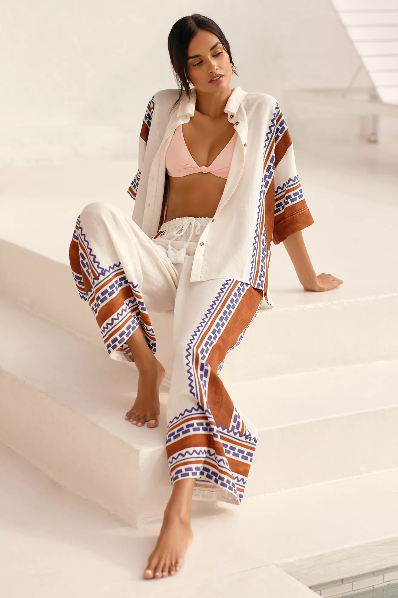 By Anthropologie Linen Wide-Leg Pants | Anthropologie (US)